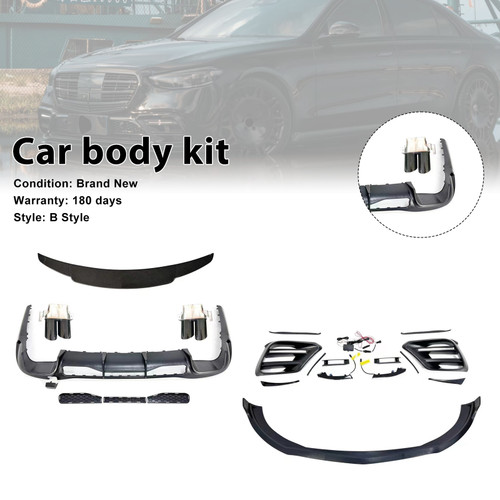 2021-2023 Mercedes Benz S-Class W223 S450 S500 S580 Body Kit Bumper Generic