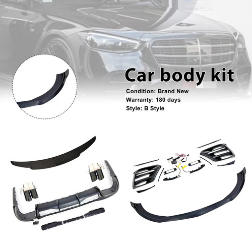 2021-2023 Mercedes Benz S-Class W223 S450 S500 S580 Body Kit Bumper Generic