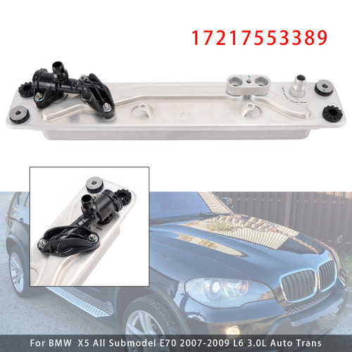 2007-2013 BMW X5 E70 Transmission Oil Cooler w/ Thermostat 17217553389 Generic