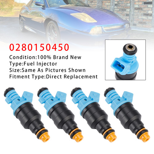 1996-2000 Fiat Coupé 2.0L 4Pcs Fuel Injector 0280150450 Generic