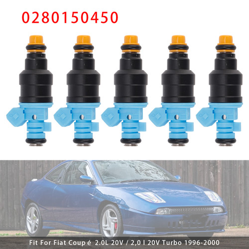 1996-2000 Fiat Coupé 2.0L 5Pcs Fuel Injector 0280150450 Generic