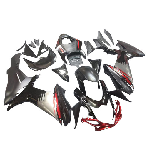 2011-2023 Suzuki GSXR600 GSXR750 K11 Black Red GSXR Amotopart Fairings Plastics Customs Fairing