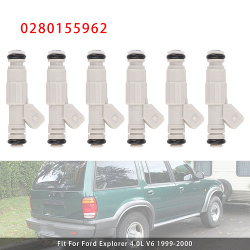 1999-2000 Ford Explorer 4.0L V6 6Pcs Fuel Injector 0280155962 Generic