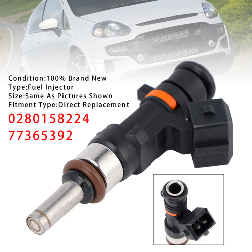 2008-2014 Alfa Romeo FIAT Lancia 1Pcs Fuel Injector 0280158224 77365392 Generic