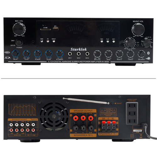 3000W Stereo HiFi Power Amplifier 5.1Channel Subwoofer Bluetooth Amplifier Audio