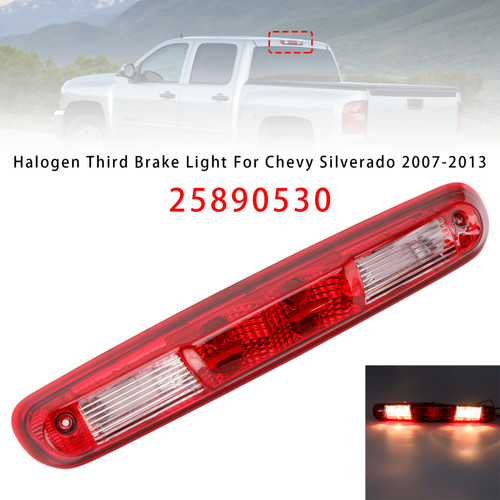 2007-2013 Chevrolet Silverado 1500 2500 3500 Halogen Third Brake Light 25890530 Generic
