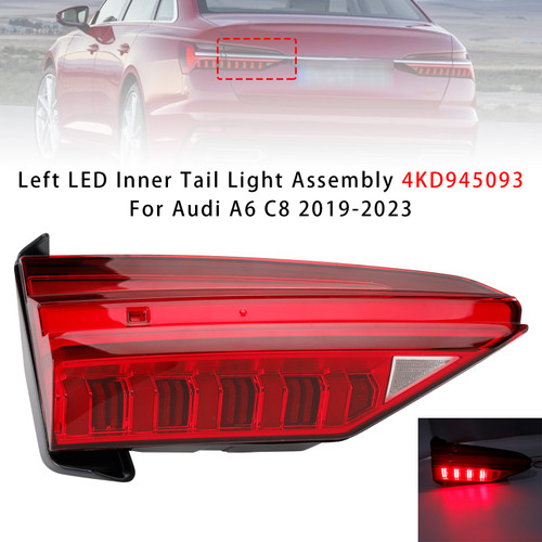 2019-2023 Audi A6 C8 Left LED Inner Tail Light Assembly 4KD945093 Generic