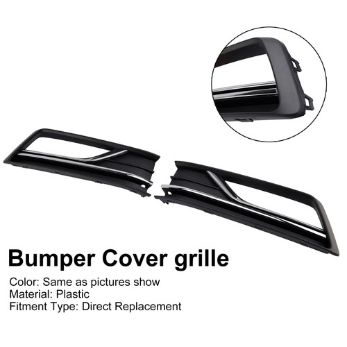2016-2019 VW Passat B8 2PCS Fog Light Lamp Grille Cover 561854661M Chrome Generic