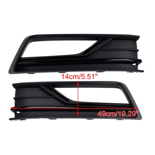 2016-2019 VW Passat B8 2PCS Fog Light Lamp Grille Cover 561854661M Gloss Black Generic