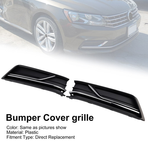 2016-2019 VW Passat B8 2PCS Front Left and Right Side Fog Light Cover Chrome Generic