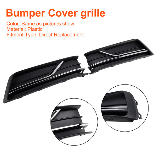 2016-2019 VW Passat B8 2PCS Front Left and Right Side Fog Light Cover Chrome Generic