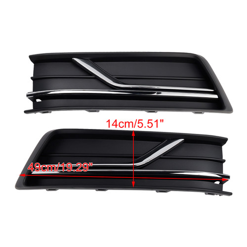 2016-2019 VW Passat B8 2PCS Front Left and Right Side Fog Light Cover Chrome Generic