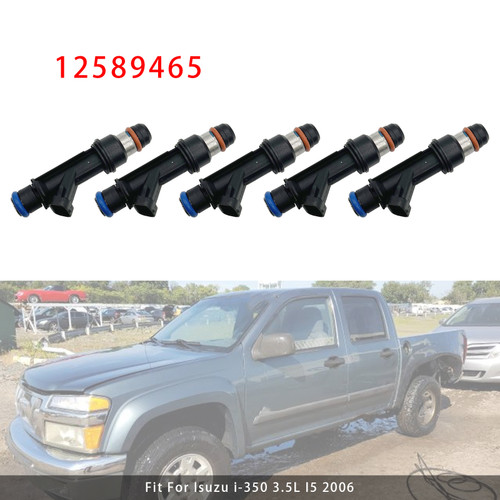 2004-2007 GMC Canyon 3.5L 3.7L 5Pcs Fuel Injector 12589465 Generic