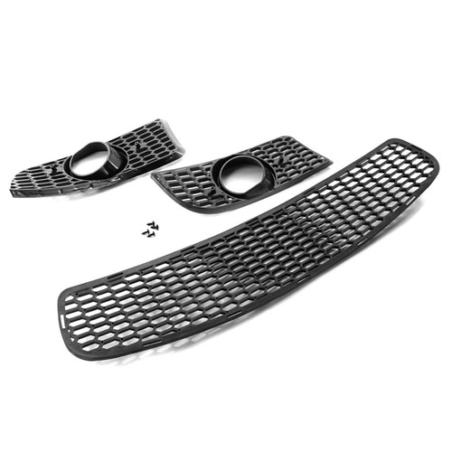 Front Bumper Lower Grille Set For BMW 3 Series E90 E92 E93 M3 Style 2009-2011