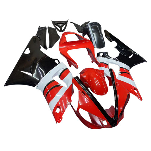 2000-2001 Yamaha YZF-R1 Red White Black YZF Racing Amotopart Fairings Customs Fairing