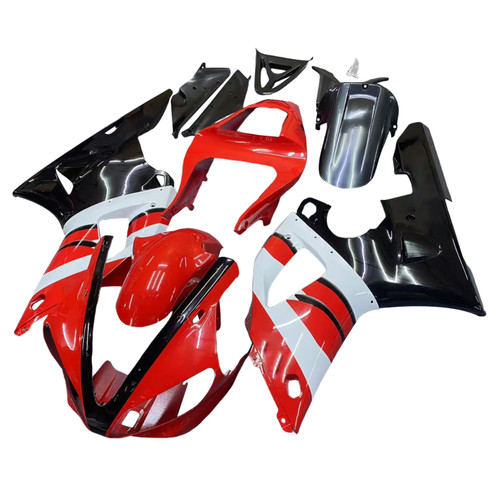 2000-2001 Yamaha YZF-R1 Red White Black YZF Racing Amotopart Fairings Customs Fairing