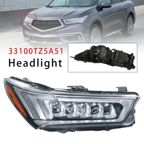 2017-2020 MDX Base Front Right LED Headlight 33100TZ5A51 Generic
