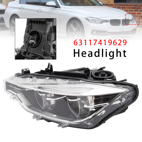 2016-2019 BMW 3 Series F30 320i 330i 340i Left LED Headlight 63117419629 Generic