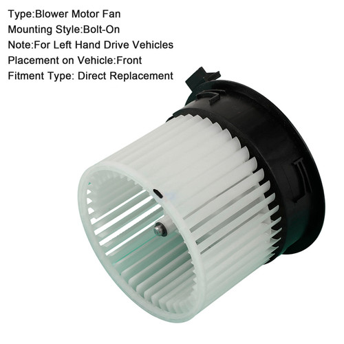 2011-2017 Nissan Juke Nismo HVAC Blower Motor Fan Front 272261FC0B Generic