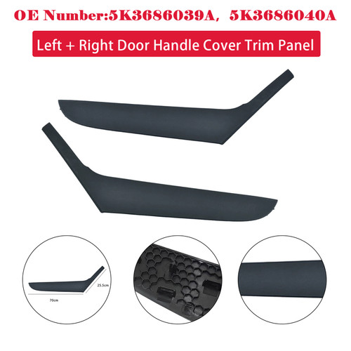 2009-2013 VW Golf 6 Coupe Left+Right Door Handle Cover Trim Panel 5K3686039A 5K3686040A Generic