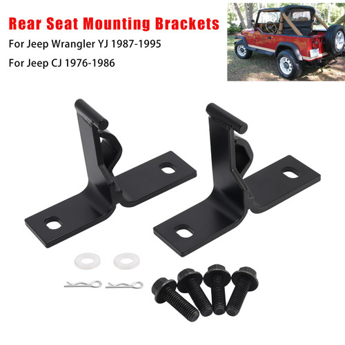 1976-1986 Jeep CJ Rear Seat Mounting Brackets Fold and Tumble Generic