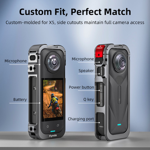 Utility Frame Case Cage for Insta360 X5 Metal Protective Case for Insta 360 X5