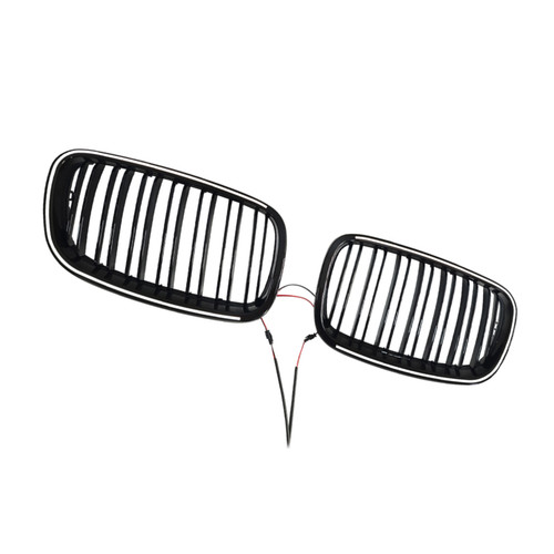 2007-2014 BMW X5 X6 Front Bumper Kidney Grille Gloss Black Generic