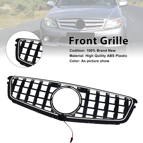 2008-2014 Mercedes-Benz W204 C-Class GT-Style Front Bumper Grille Generic