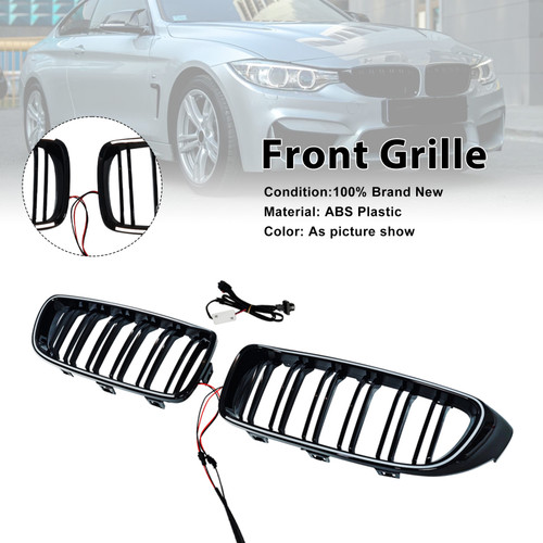 2014-2020 BMW 4-Series F32 F33 F36 F82 F83 Front Kidney Grille Black Generic