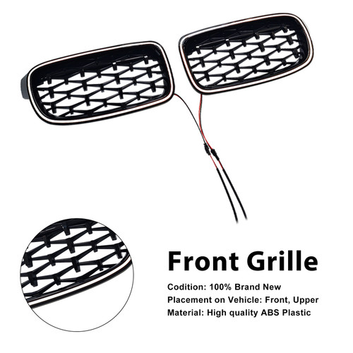 2012-2019 BMW 3-Series F30 F31 F35 Diamond Front Kidney Grille Generic
