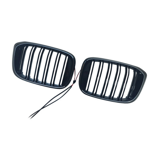 2018-2021 BMW X3 X4 Front Kidney Mesh Grille Gloss Black Generic