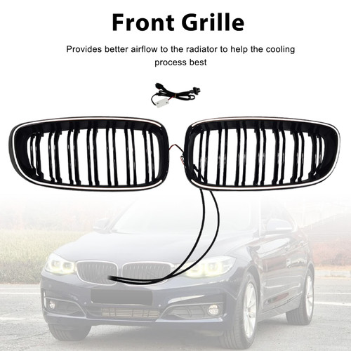 2013-2019 BMW 3 Series F34 GT Dual Slat Front Bumper Grille Generic