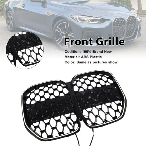 2020-2025 BMW 4 Series G22 G23 G82 Without ACC Front Bumper Grille Black Generic