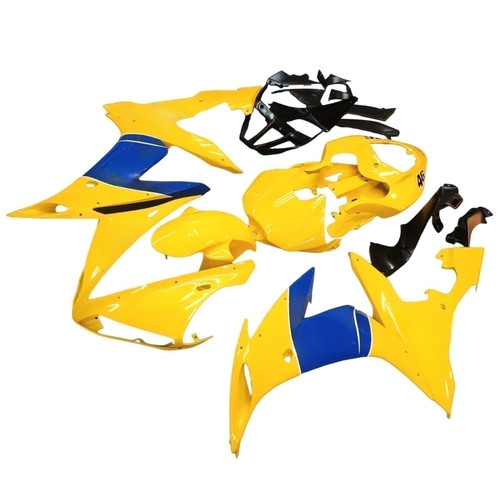 2004-2006 Yamaha YZF-R1 Yellow Blue Camel Racing Amotopart Fairings Customs Fairing