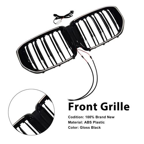 2024 BMW X5 G05 G18 Front Bumper Grille Black Gloss Black Generic