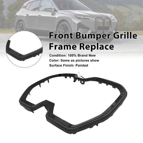 2022-2025 BMW iX SUV Front Bumper Kidney Grille Frame Replace Black Generic