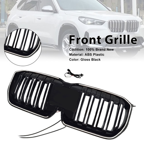 2023-2025 BMW X1 U11 U12 Double Slat Black Front Bumper Kidney Grille Generic