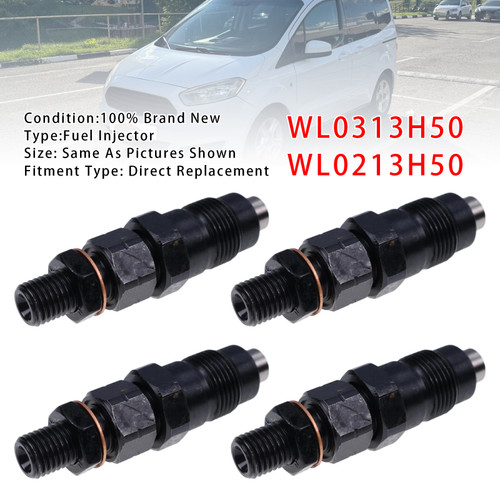 4Pcs Fuel Injector For Mazda BT50 2.5 B-Series Ford Courier 2.5L WL0213H50