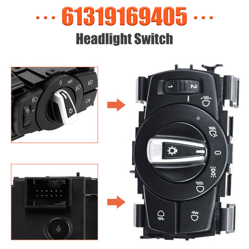 2007-2015 BMW 128i 135i 323i Headlight Switch Fog Light Control Switch 61319169405 Generic