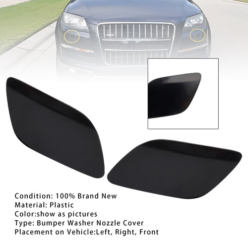 2010-2015 Audi Q7 Left+Right Front Bumper Headlight Washer Cover Nozzle Cap 4L0955275G 4L0955276G Generic