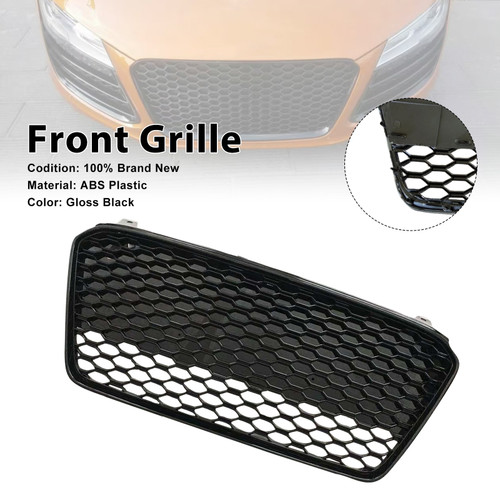 Front Henycomb Bumper Grille For 2013-2015 Audi R8 Gloss Black Generic