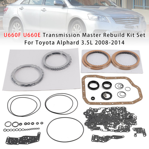 2008-2014 Toyota Alphard 3.5L Transmission Master Rebuild Kit U660F U660E Generic