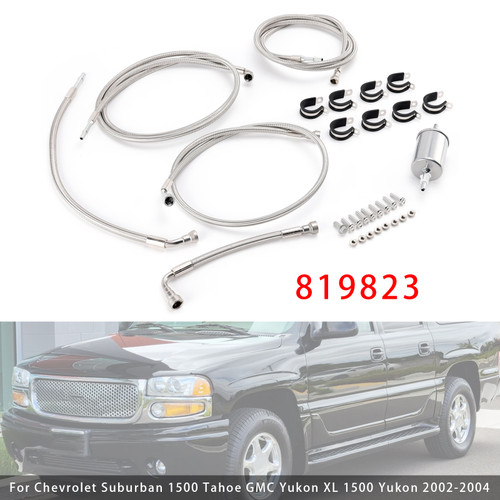 Flexible Stainless Steel Braided Fuel Line Kit 819823 For Tahoe Suburban 1500 2002-2004