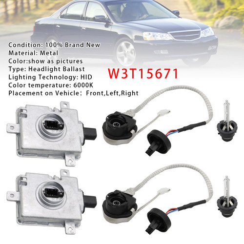 2002-2005 Acura TL 3.2L 2.4L Xenon HID Headlight Ballast Unit Assembly with Igniter D2S Bulb W3T15671 Generic