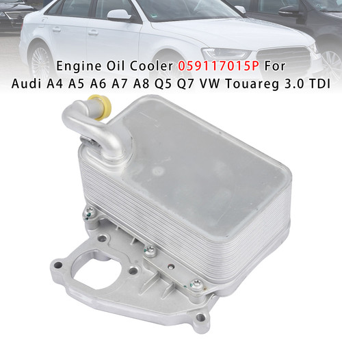 Audi A4 A5 A6 A7 A8 Q5 Q7 Engine Oil Cooler 059117015P Generic