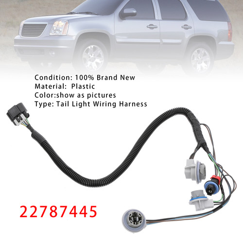 2007-2014 GMC Yukon Rear Tail Light Wiring Harness 22787445 Generic