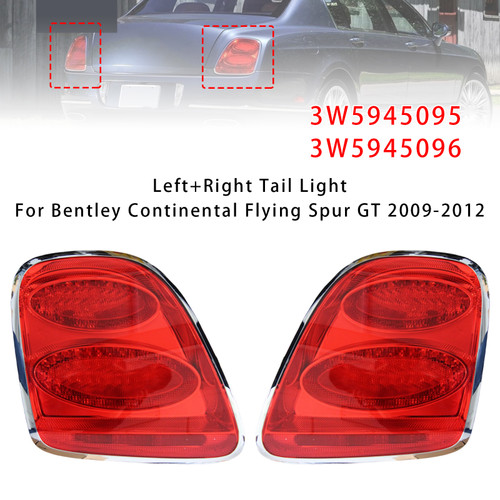 2009-2012 Bentley Continental Flying Spur/ GT Left+Right Tail Light 3W5945095 3W5945096 Generic