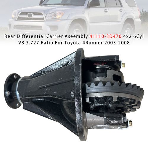 2003-2008 Toyota 4Runner Rear Differential Carrier Aseembly 41110-3D470 4x2 6Cyl V8 3.727 Ratio Generic