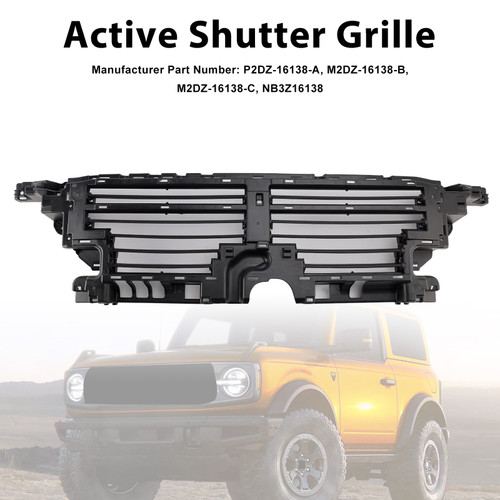 2021-2023 Ford Bronco 2.3L 2.7L Air Collecting Hood Grille Shutter P2DZ16138A Generic