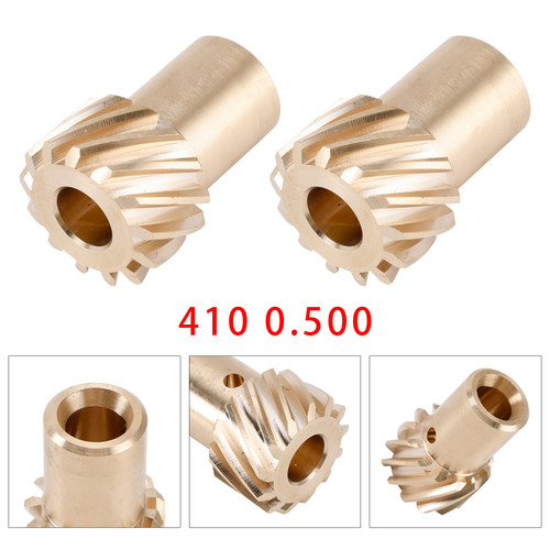 2Pack "410 0.500"" Shaft Diameter Bronze Distributor Gear For Chevy with MSD Distributor Small/Big Block